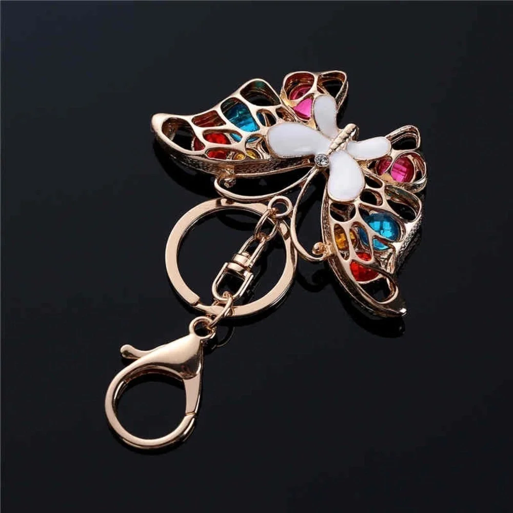 *VIVIANA* Colorful Butterfly x Gem Car Keychain